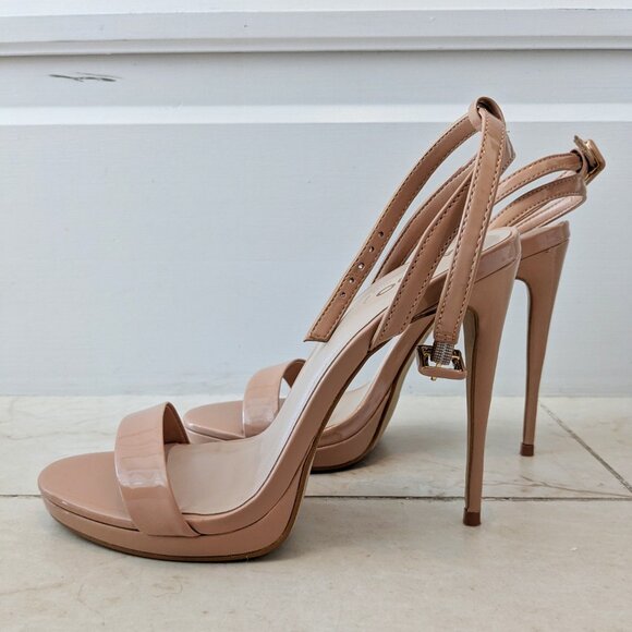 Aldo "Kat" Beige Strappy Stiletto Sandals (7.5) - Brand new in box, never worn - Picture 9 of 14